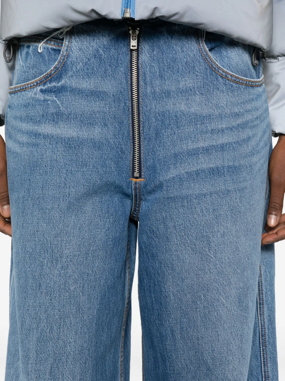 Alexander Wang Denim jeans met rits Blauw