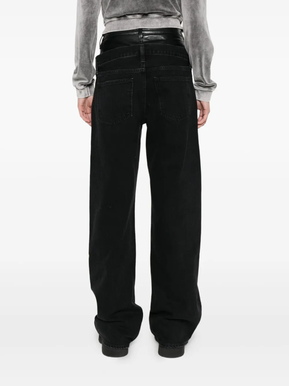 AGOLDE Elson high-waist straight jeans Zwart