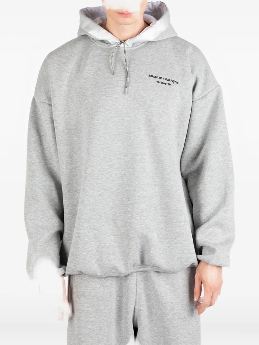 Société Anonyme Logo- Embroidery Hoodie In Gray