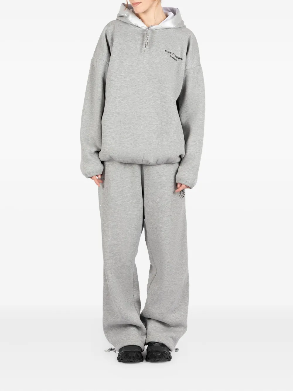 Société Anonyme Logo- Embroidery Hoodie In Gray