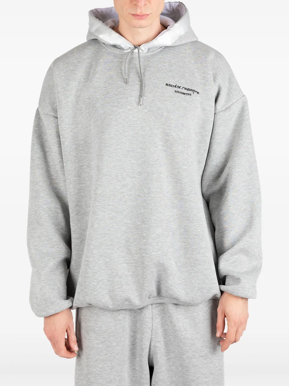 Société Anonyme Hoodie met geborduurd logo Grijs