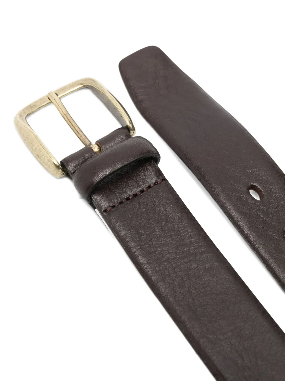 Aspesi Buckle Leather Belt In Brown