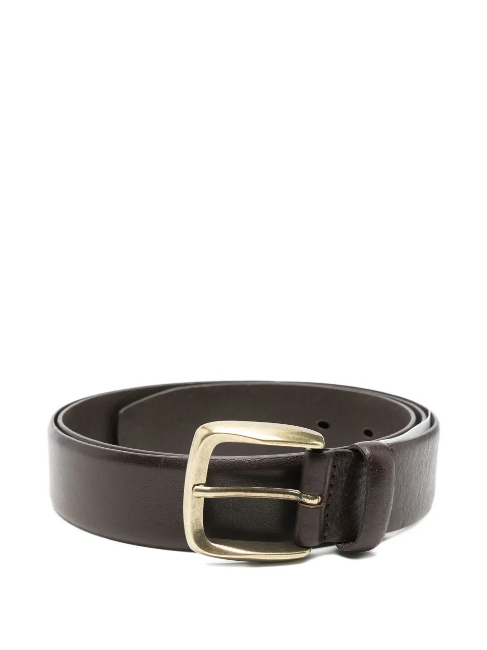 Aspesi Buckle Leather Belt In Brown