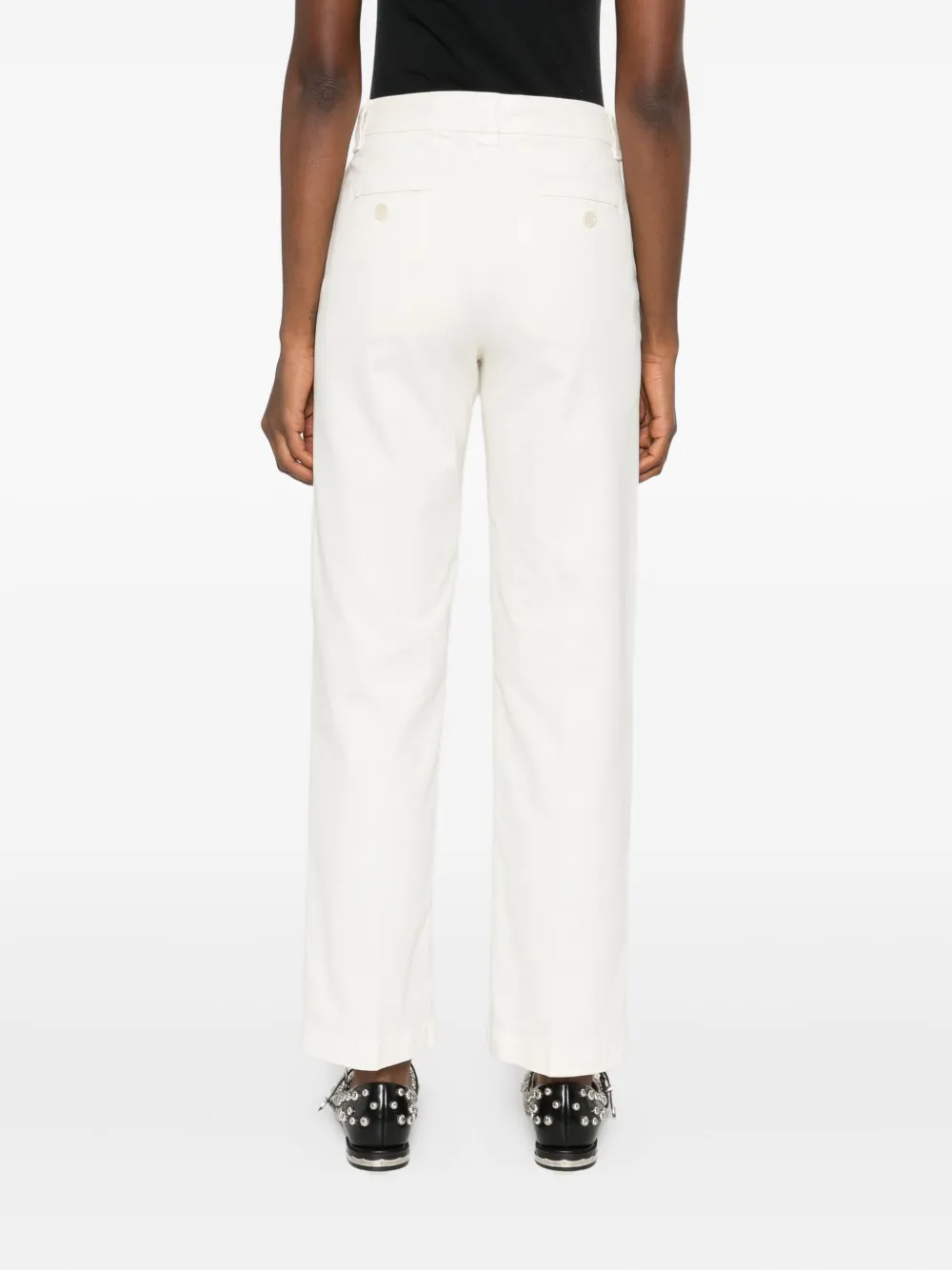 ASPESI Broek met knopen Wit