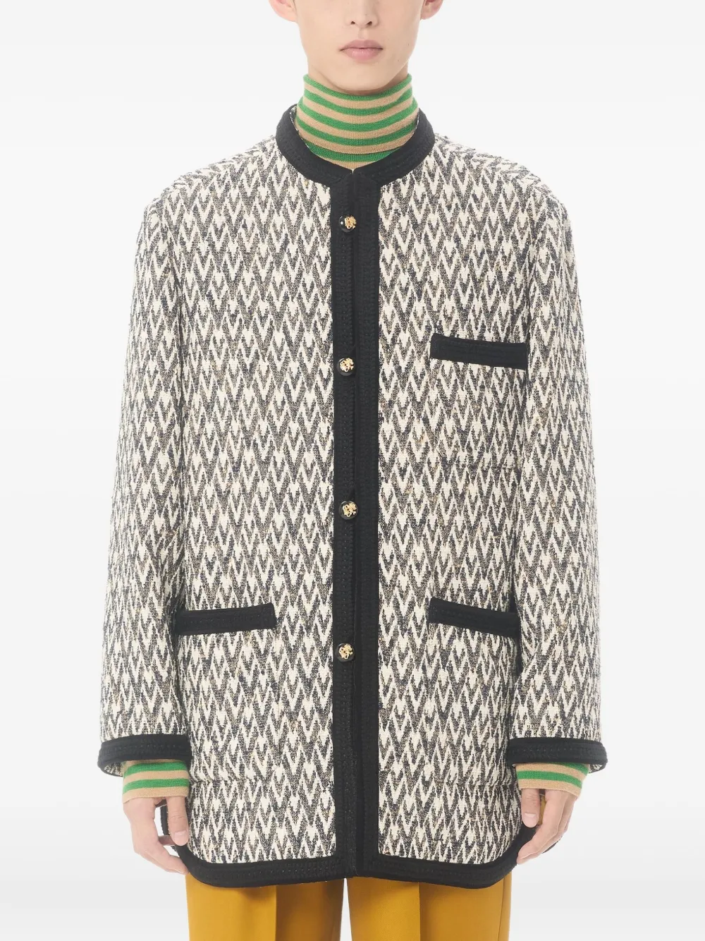 Valentino Garavani Jack verfraaid met jacquard Beige