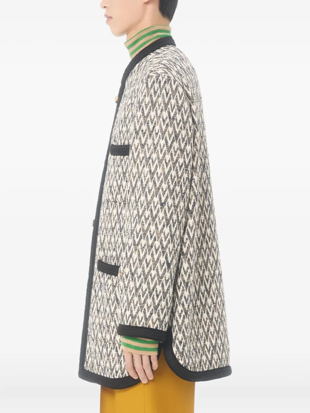 Valentino Garavani Jack verfraaid met jacquard Beige