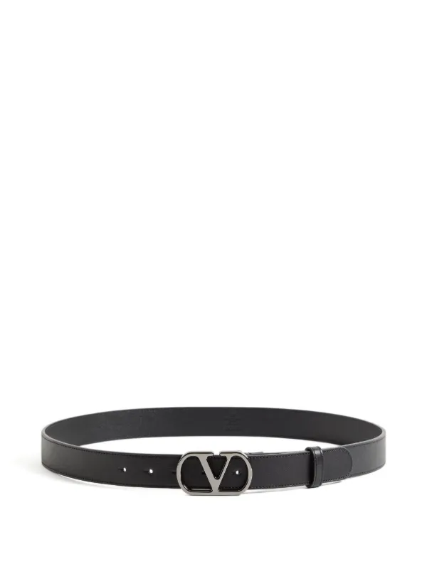 Valentino Garavani Vロゴ レザーベルト | ブラック | FARFETCH JP