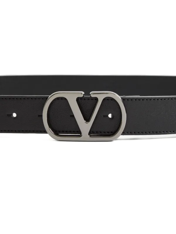 Valentino Garavani Vロゴ レザーベルト | ブラック | FARFETCH JP