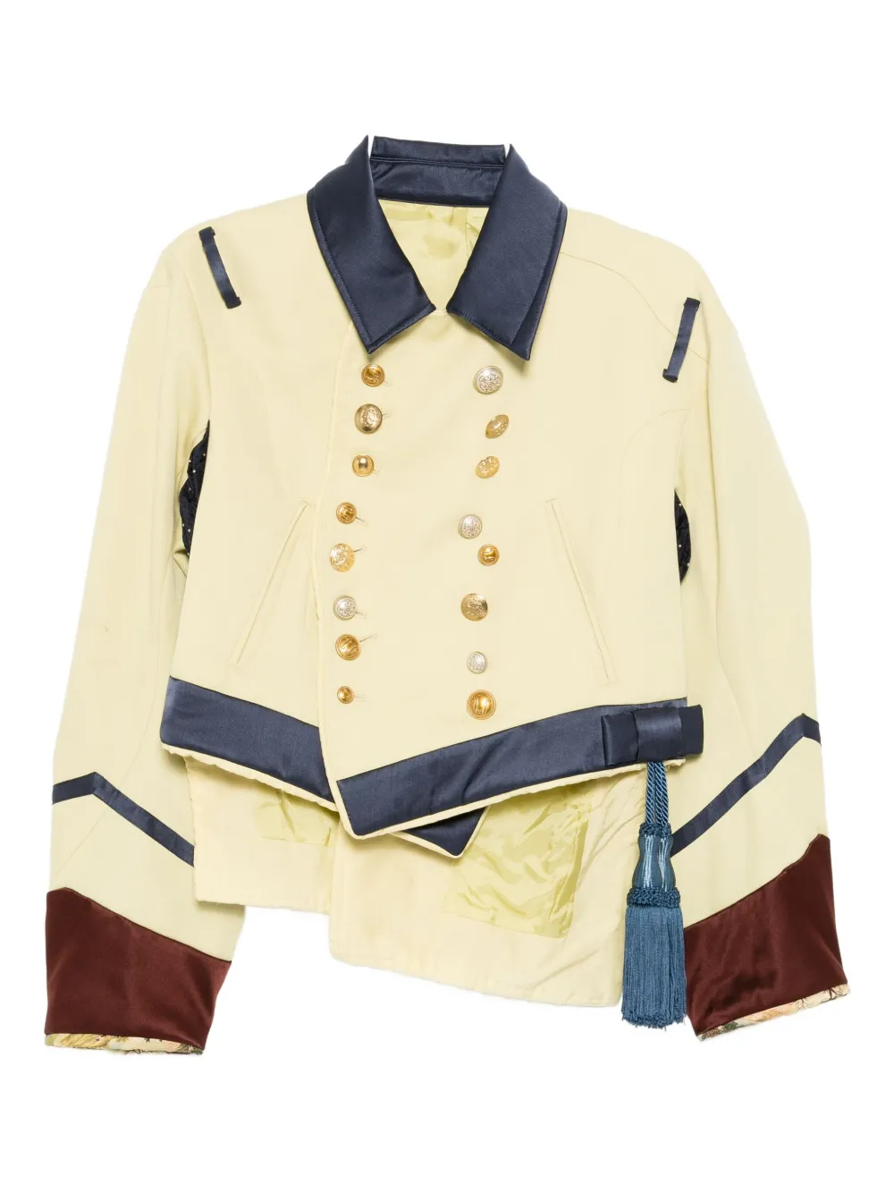 Undercover Wool Double-breasted Jacket In Yellow