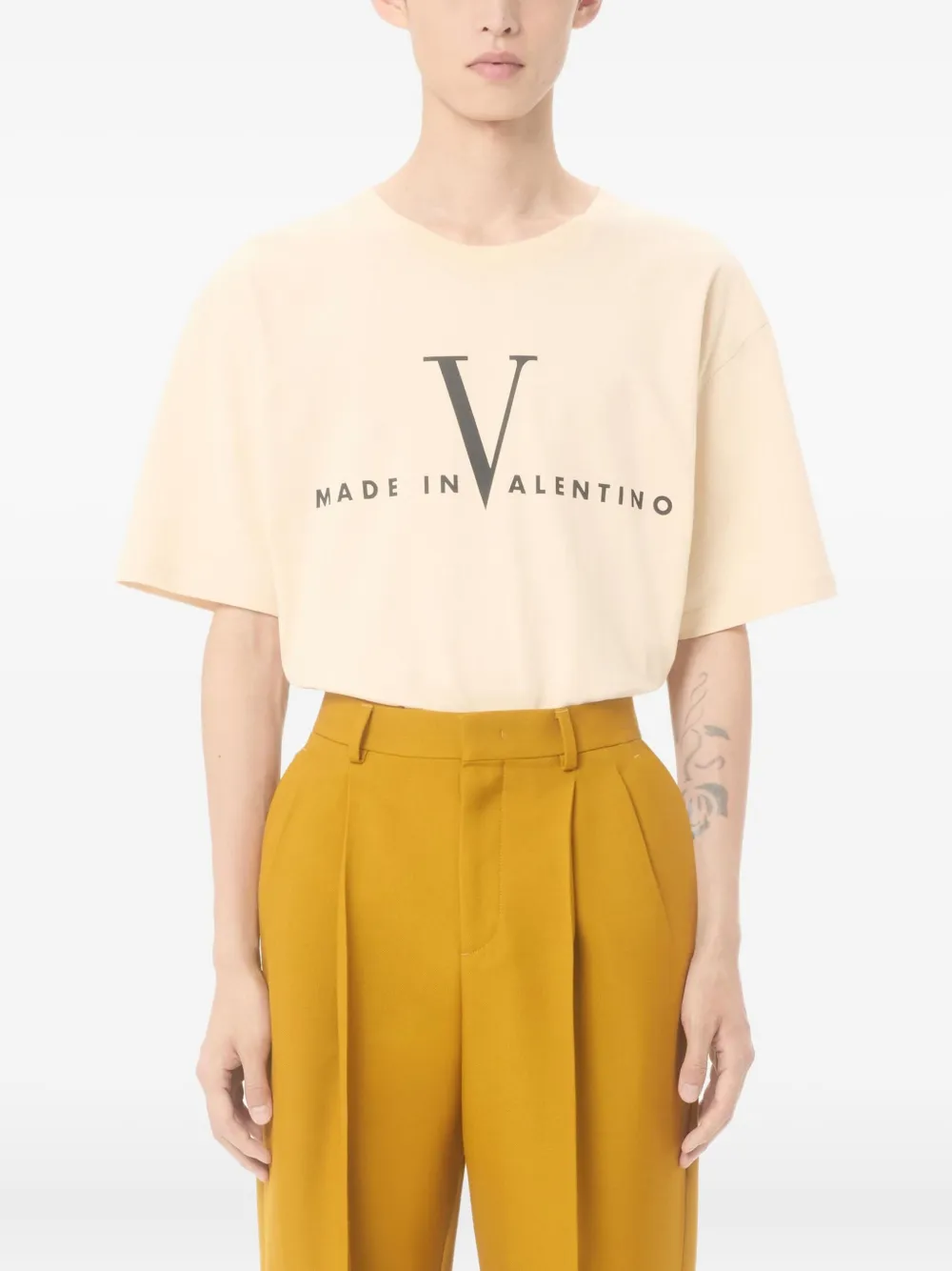Valentino Garavani T-shirt met logoprint Beige