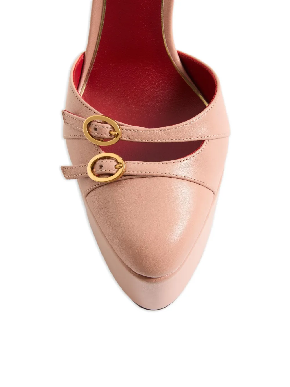 Valentino 145mm Crasher Buckle-strap Platform Pumps In Pink