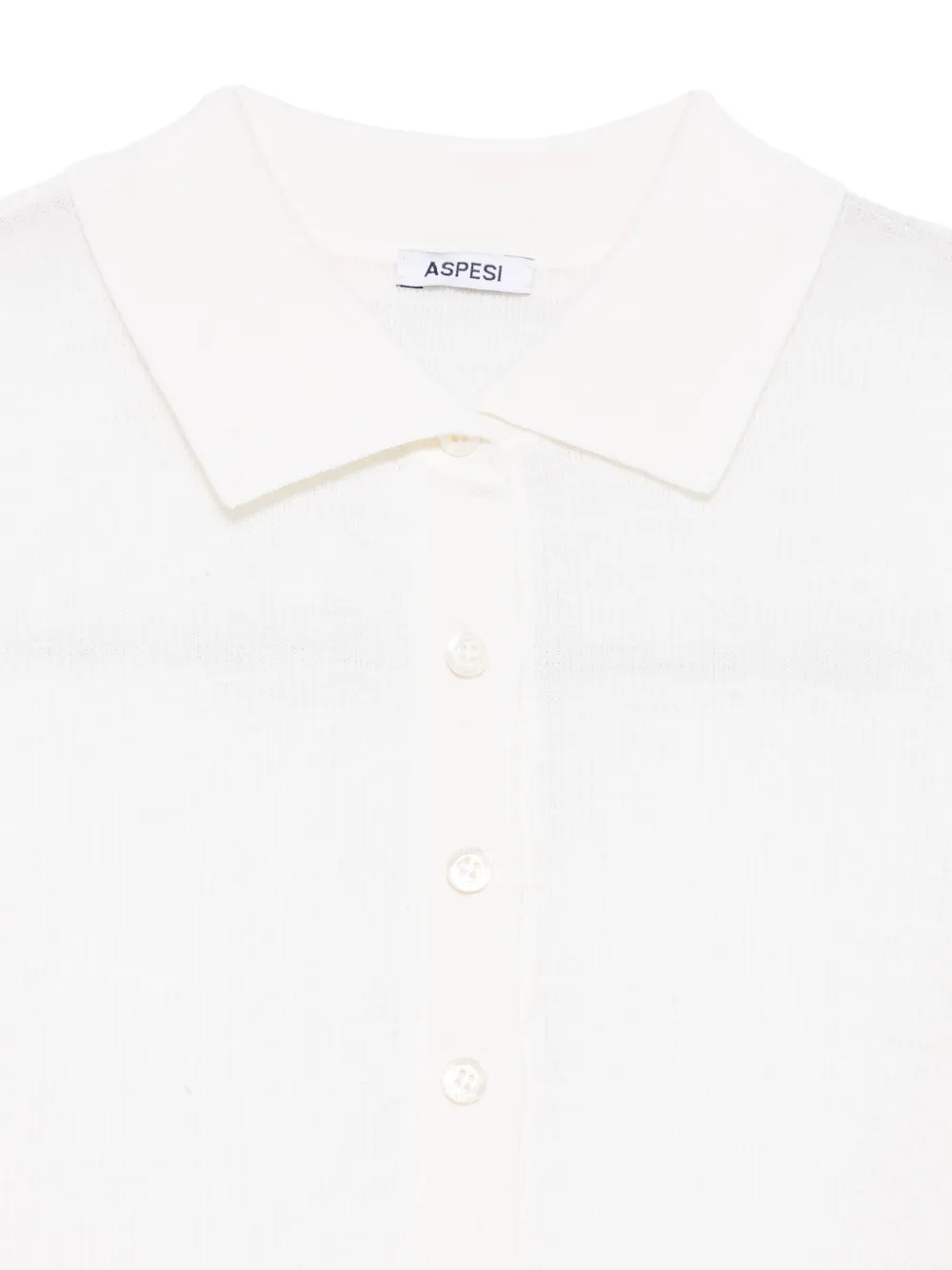ASPESI Poloshirt met knopen Wit