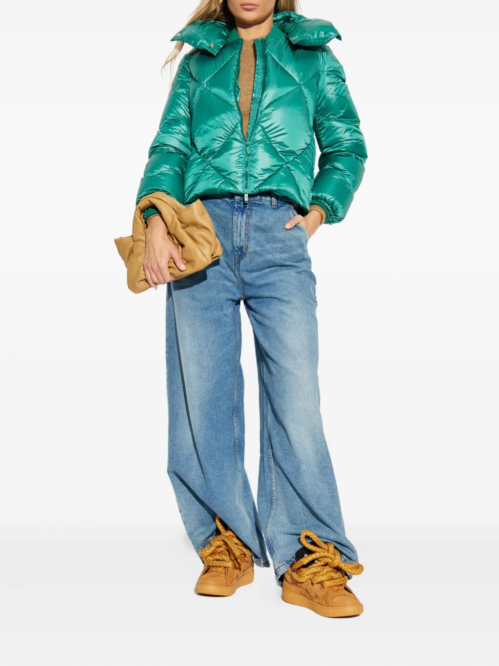 Add quilted-hooded jacket | Down Jackets | Image 2