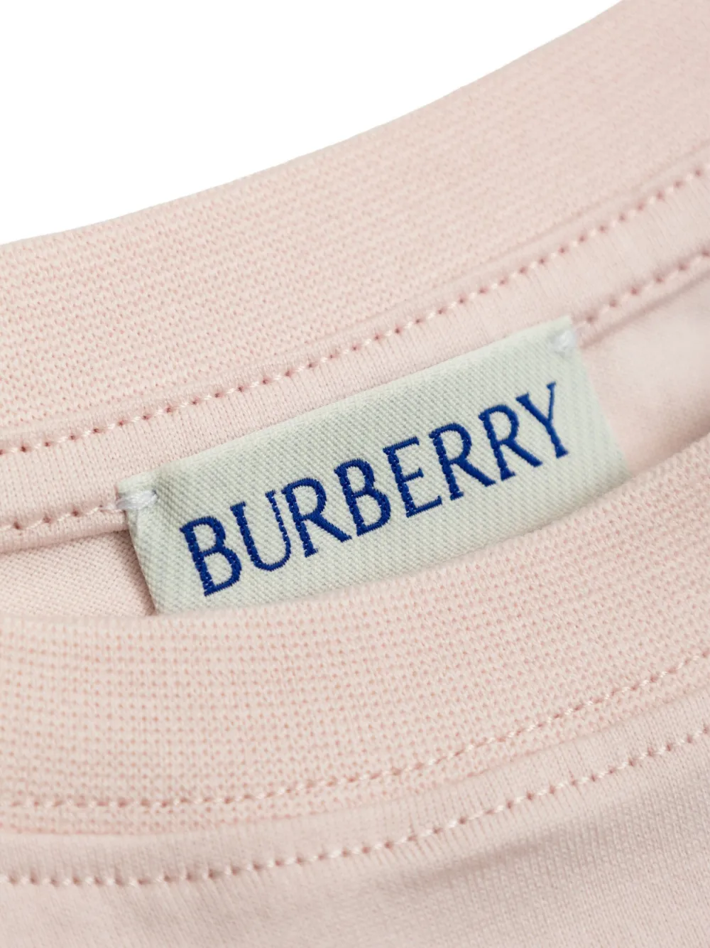 Burberry Kids Geruit grafisch T-shirt Roze