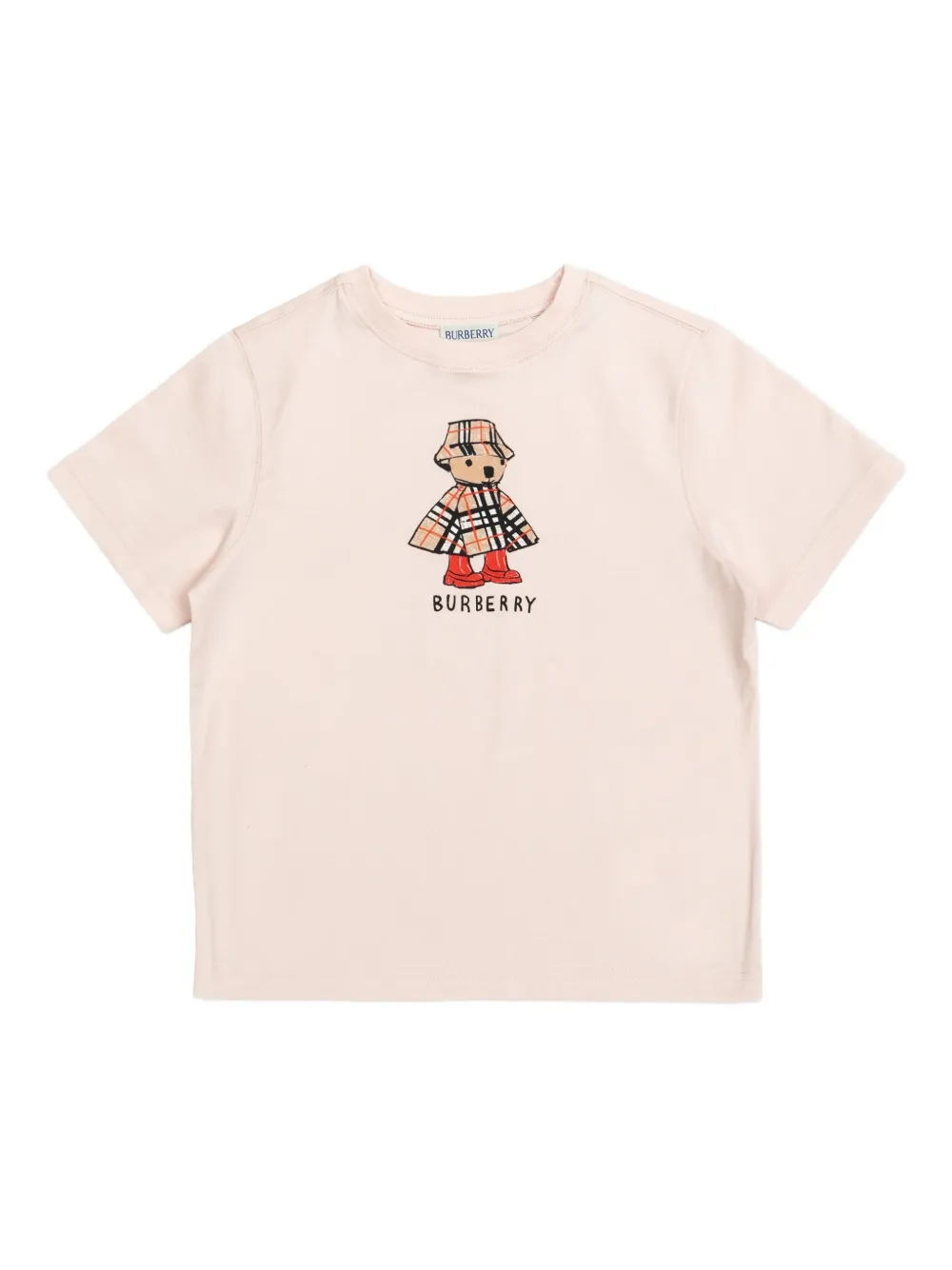 Burberry Kids check graphic T-shirt - Rosa