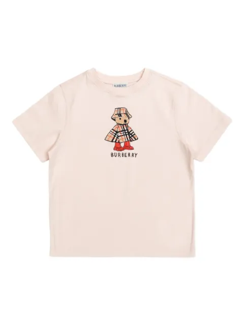 Burberry Kids check graphic T-shirt