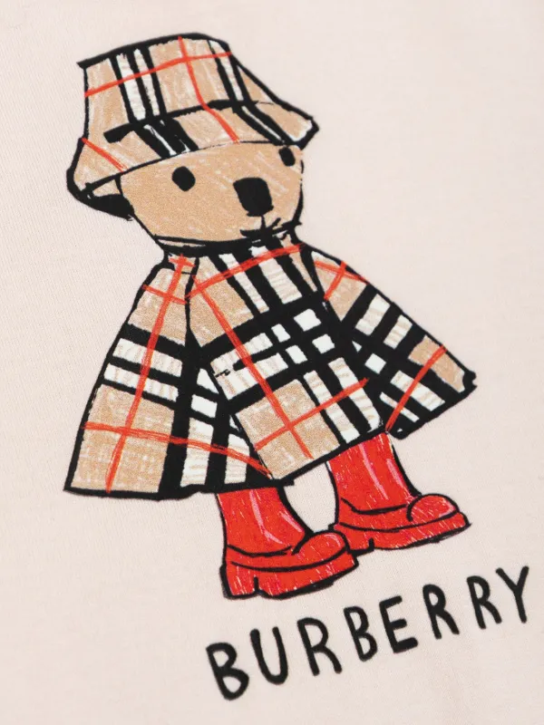 Burberry Kids Check Graphic T-shirt | Pink | FARFETCH