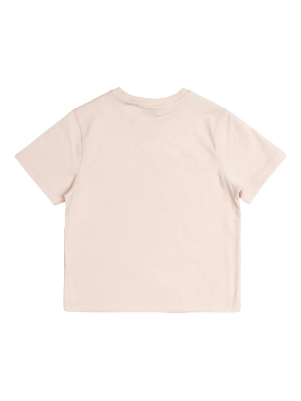 Burberry Kids Geruit grafisch T-shirt Roze