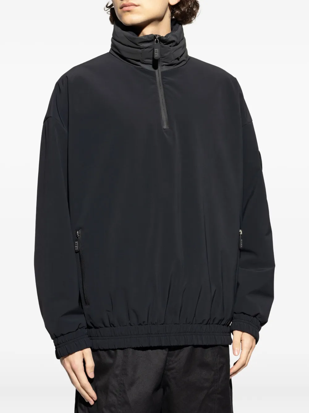 Giorgio Armani Windjack met halve rits Zwart