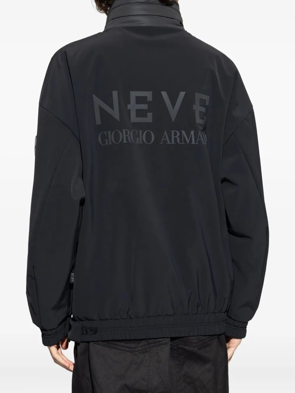 Giorgio Armani Windjack met halve rits Zwart
