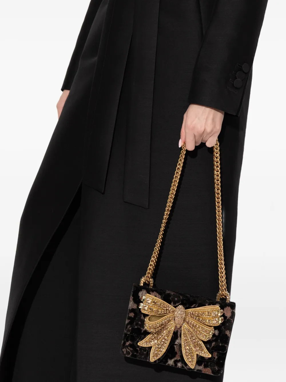 Kurt Geiger London Kleine Shoreditch schoudertas met strik Zwart