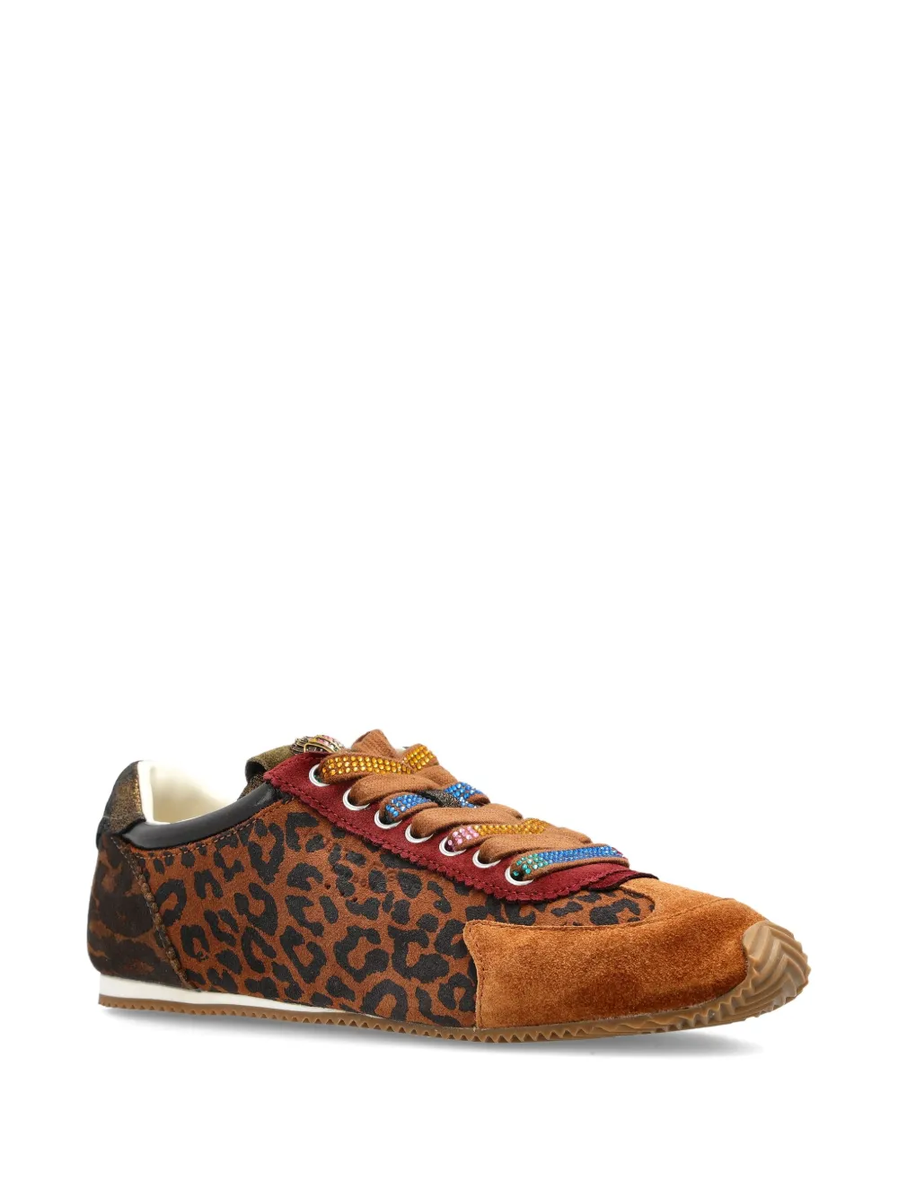 Kurt Geiger Islington Leopard-print Sneakers In Brown