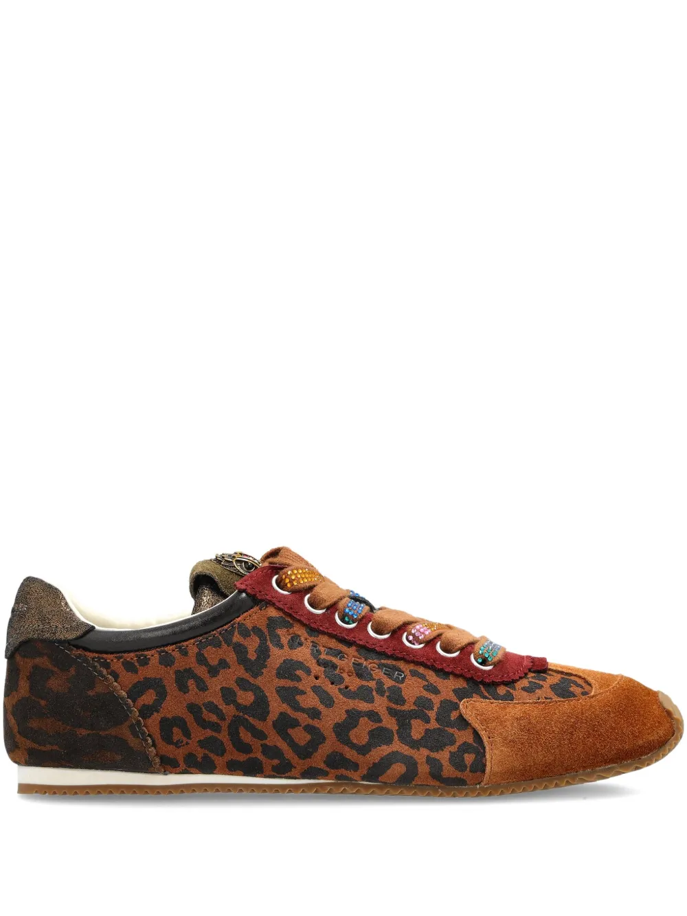 Kurt Geiger Islington Leopard-print Sneakers In Brown