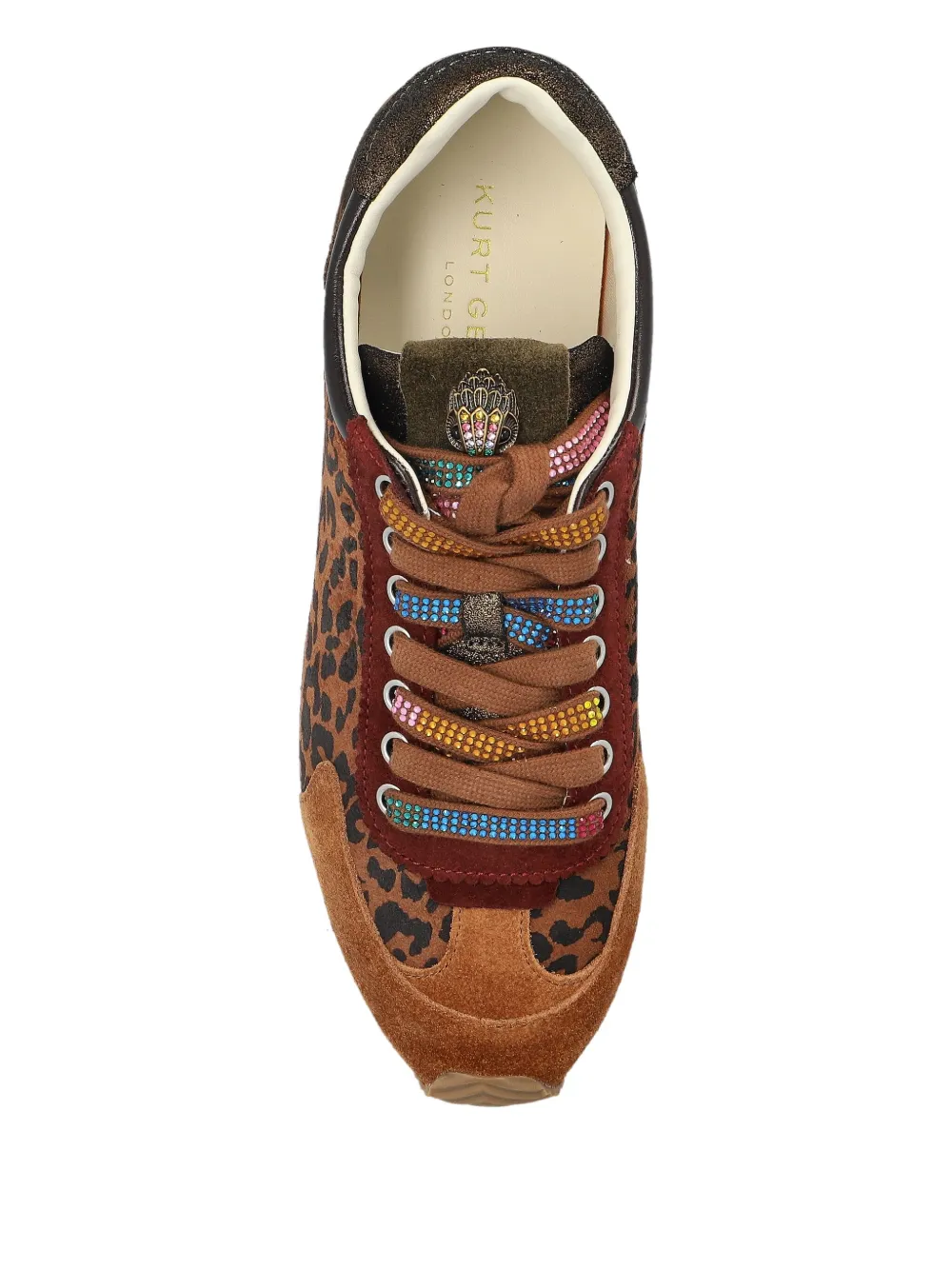 Kurt Geiger Islington Leopard-print Sneakers In Brown