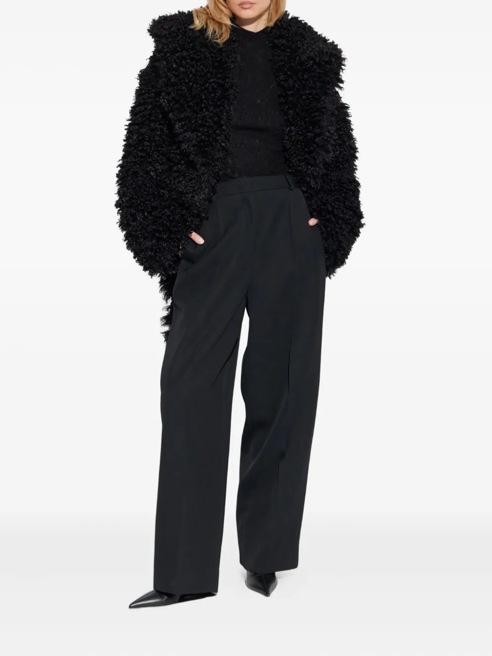 Kate Spade Knitted Turtleneck Top In Black