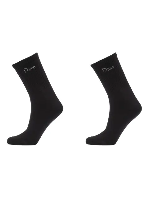 dime pack de dos pares de calcetines con logo