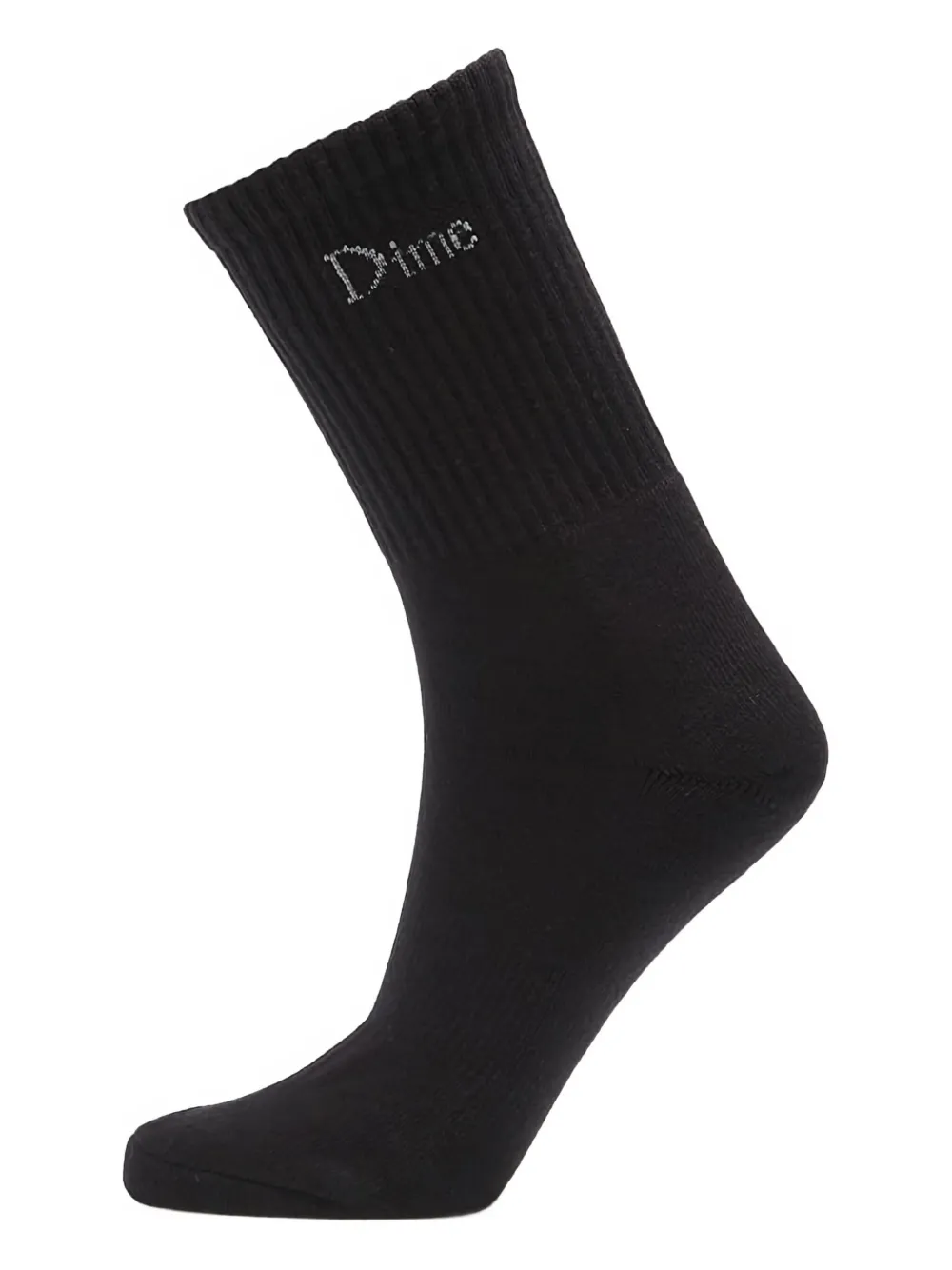 Dime Logo-detail Socks (pack Of Two) In Black