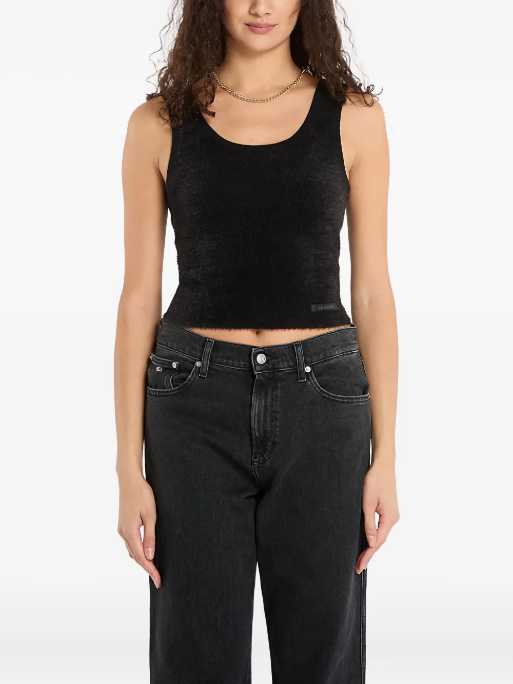 Jordan logo-patch tank top - Nero