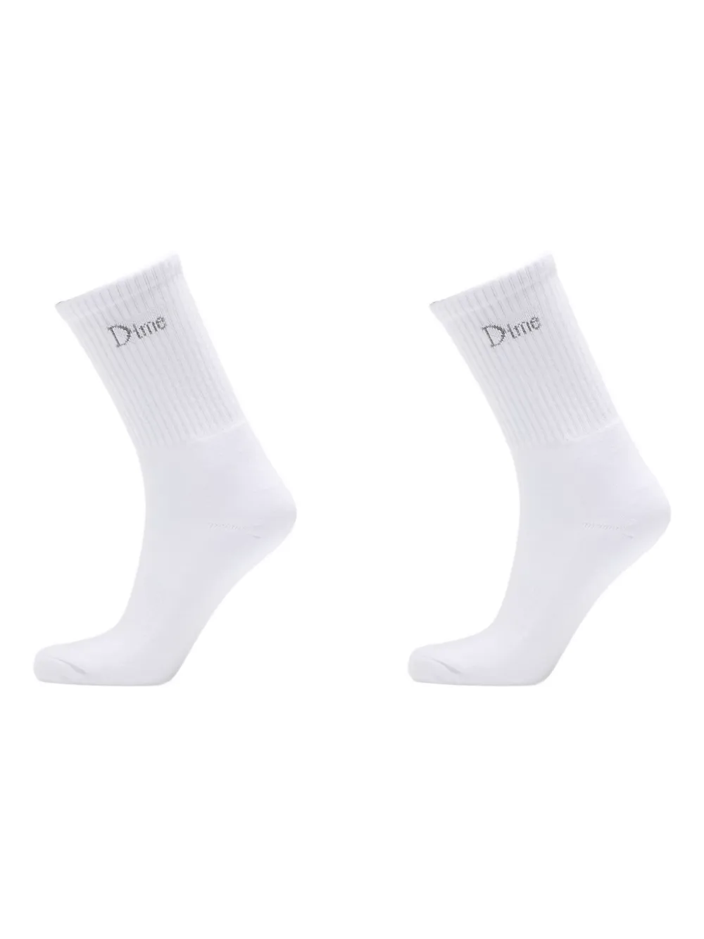 Dime Classic Long Socks (pack Of Two) In White