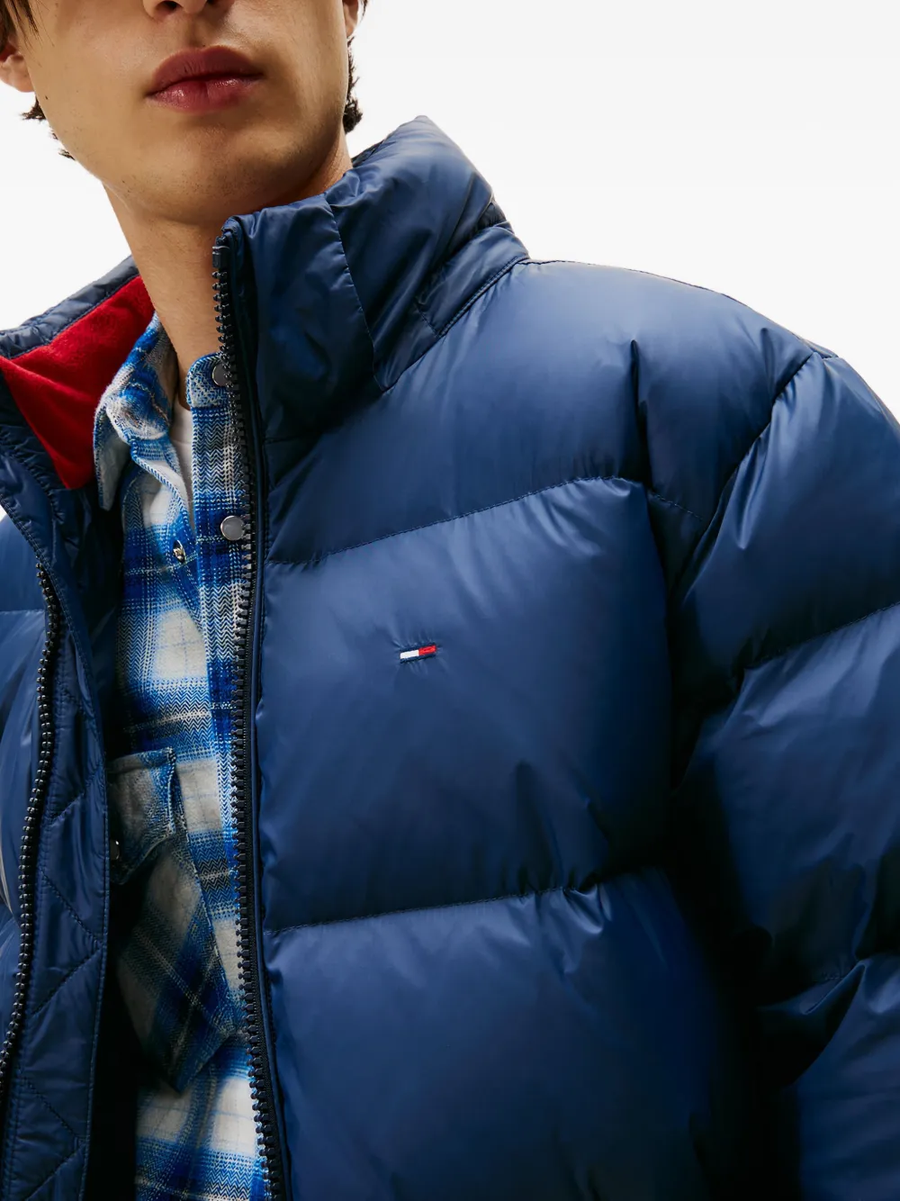 Tommy Jeans Zip-up Padded Jacket In Blue