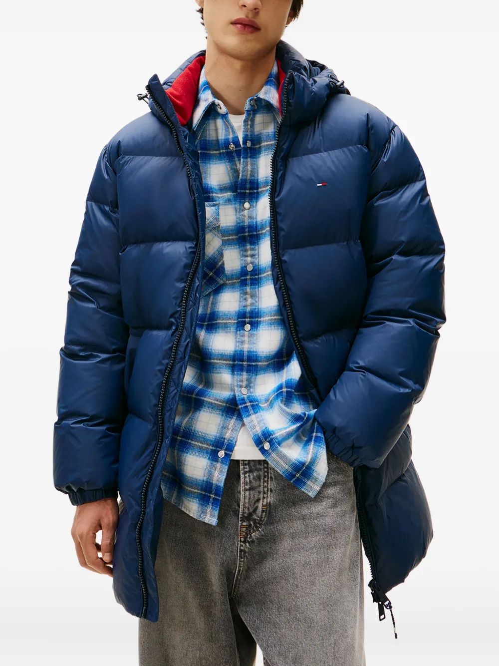 Tommy Jeans Zip-up Padded Jacket In Blue