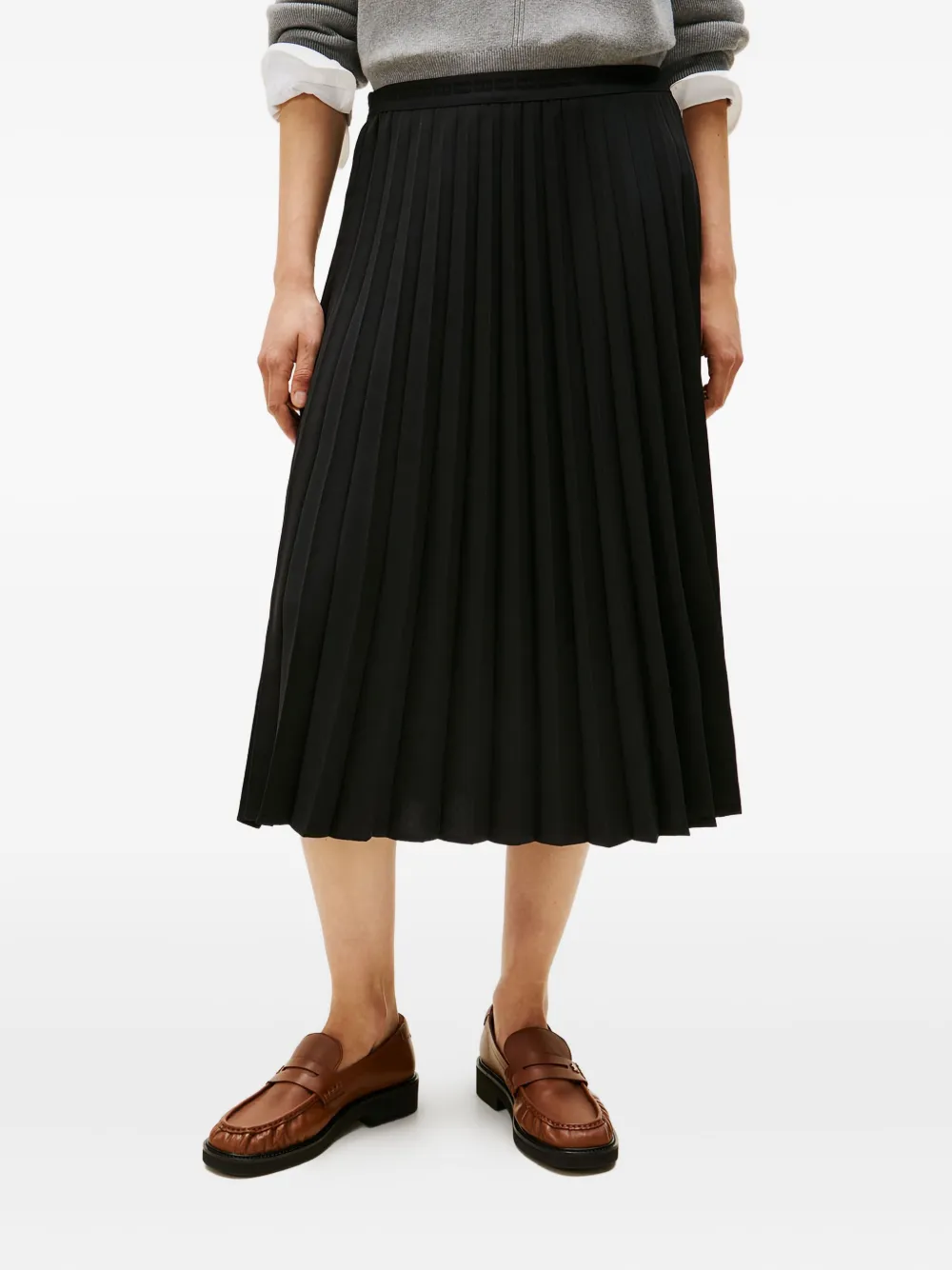 Tommy Hilfiger Pleated Skirt In Black