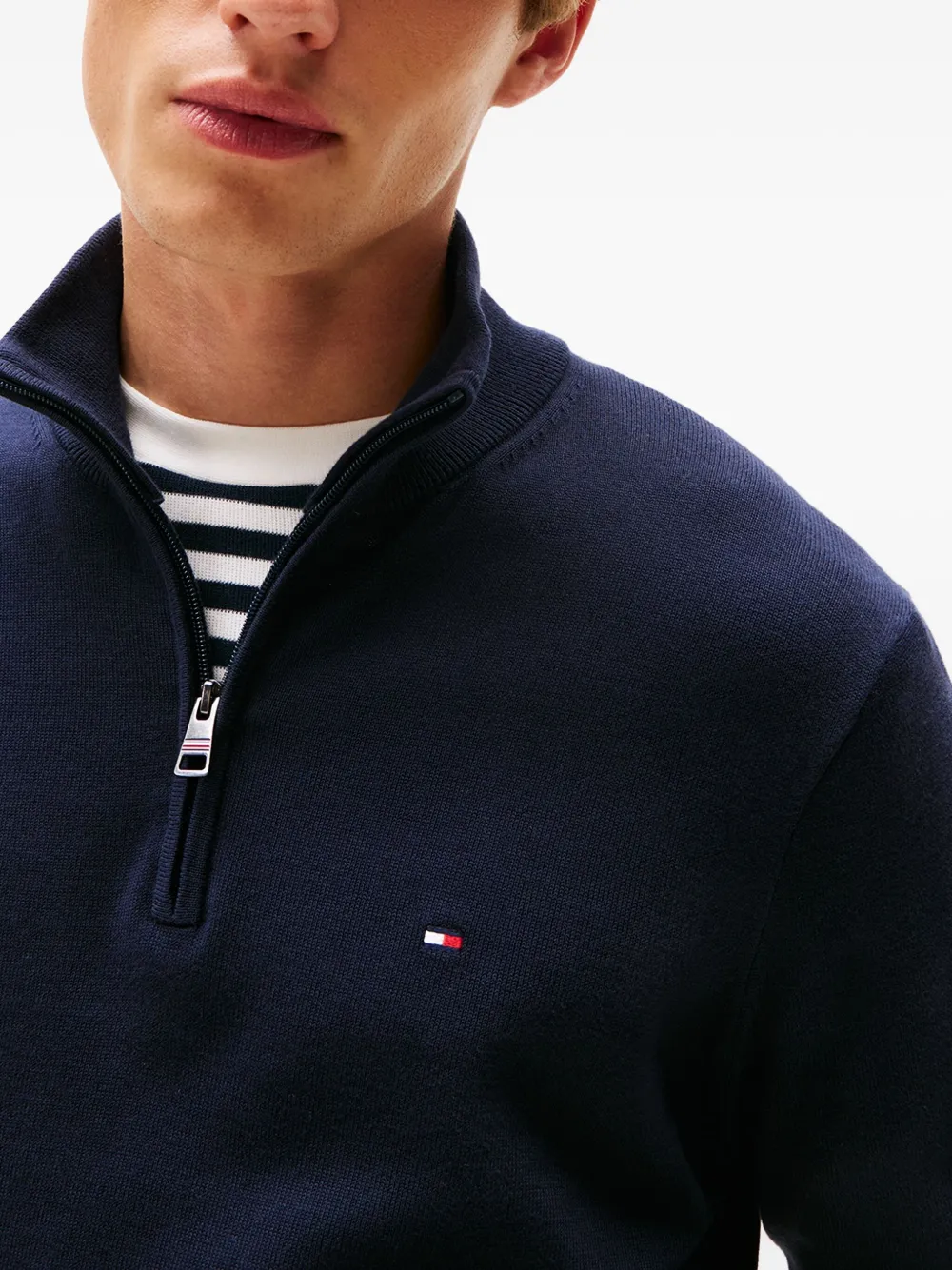 Tommy Hilfiger Quarter-zip Sweatshirt In Blue