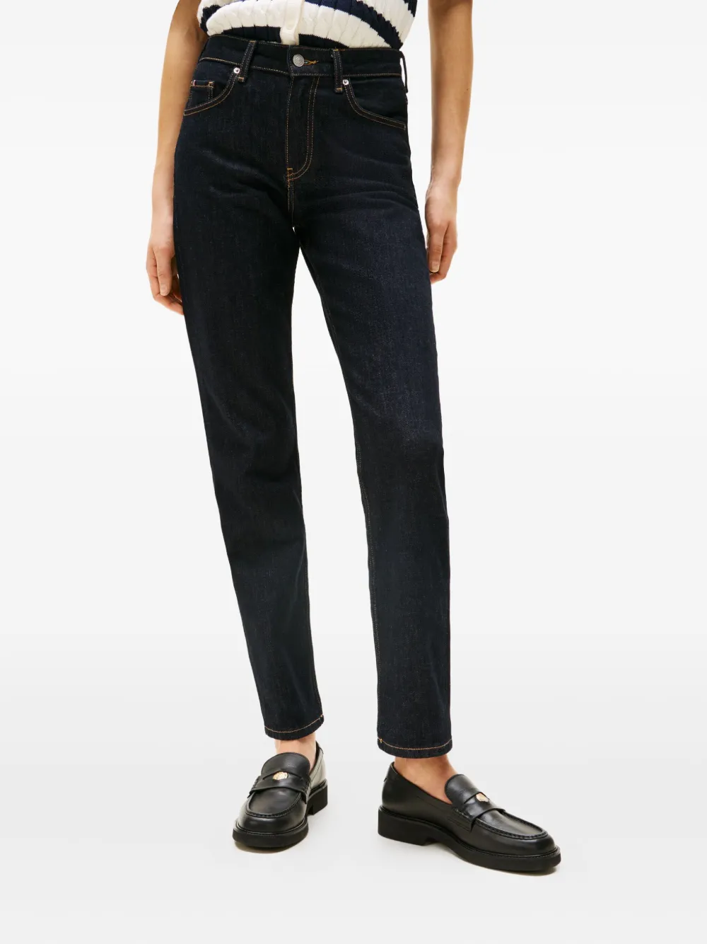 Tommy Hilfiger Logo-patch Jeans In Blue