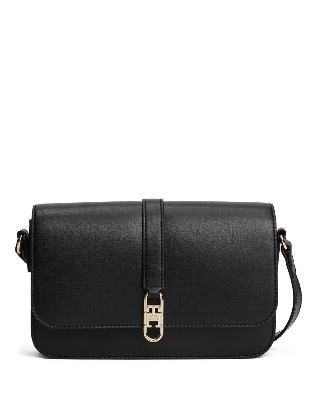 Tommy Hilfiger Schultertasche mit Logo-Schild - Schwarz