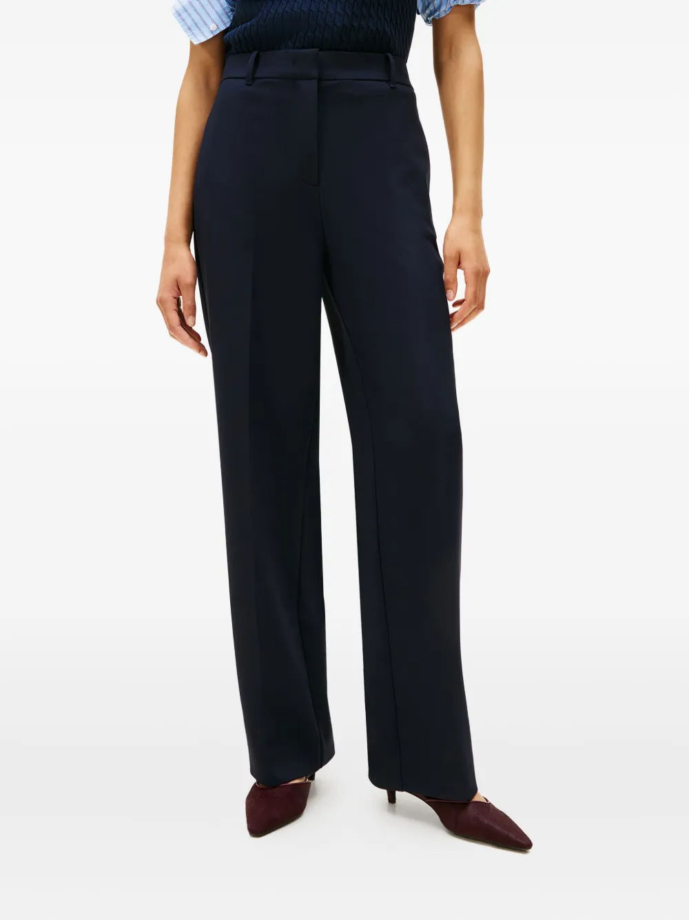 Tommy Hilfiger Belt Loop Trousers In Blue