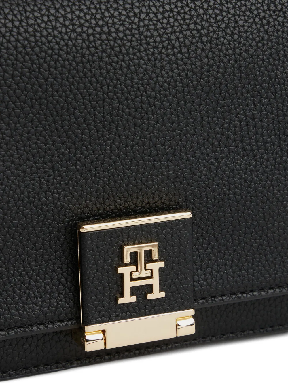Tommy Hilfiger Logo Plaque Crossbody Bag In Black