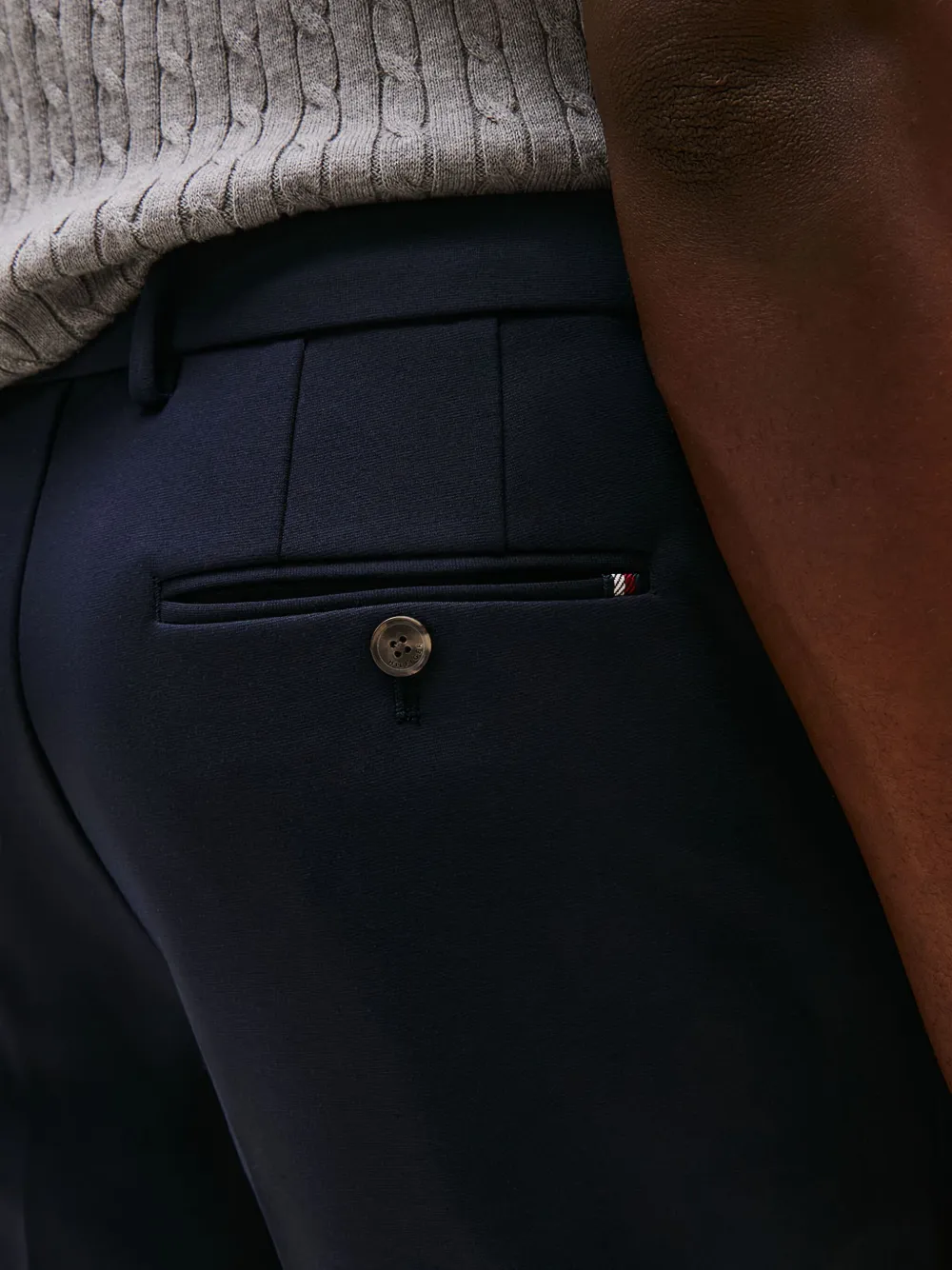 Tommy Hilfiger Broek met knopen Blauw
