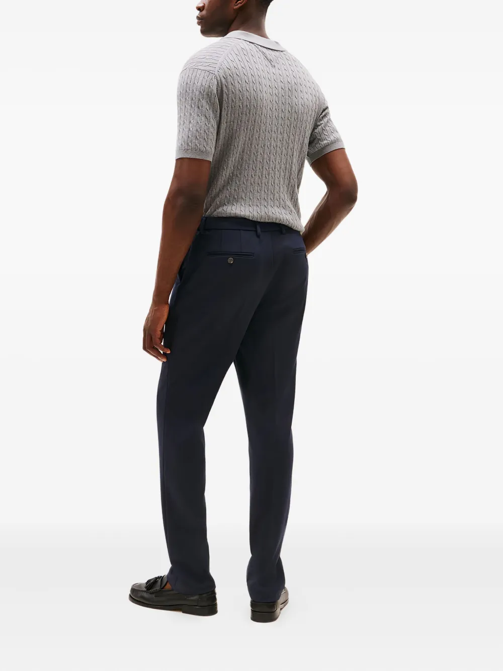 Tommy Hilfiger Broek met knopen Blauw