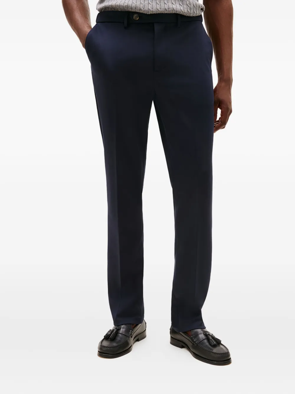 Tommy Hilfiger Broek met knopen Blauw