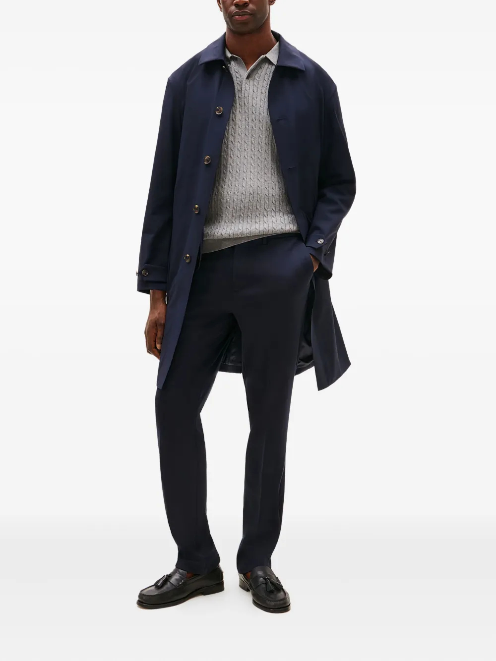 Tommy Hilfiger Broek met knopen - Blauw