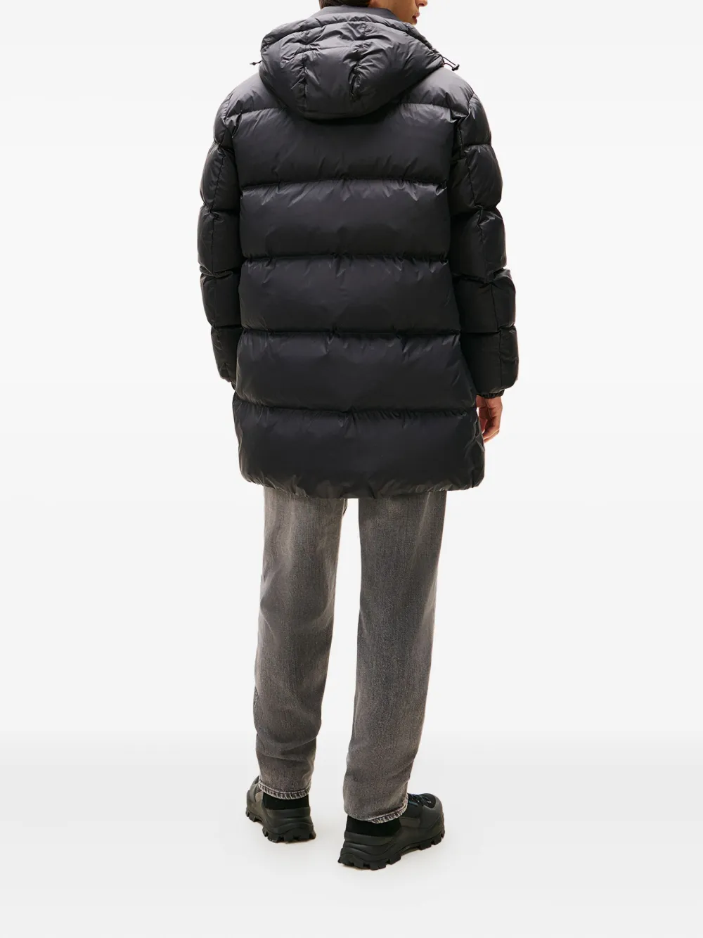 Tommy Jeans Hooded Down Parks In Black