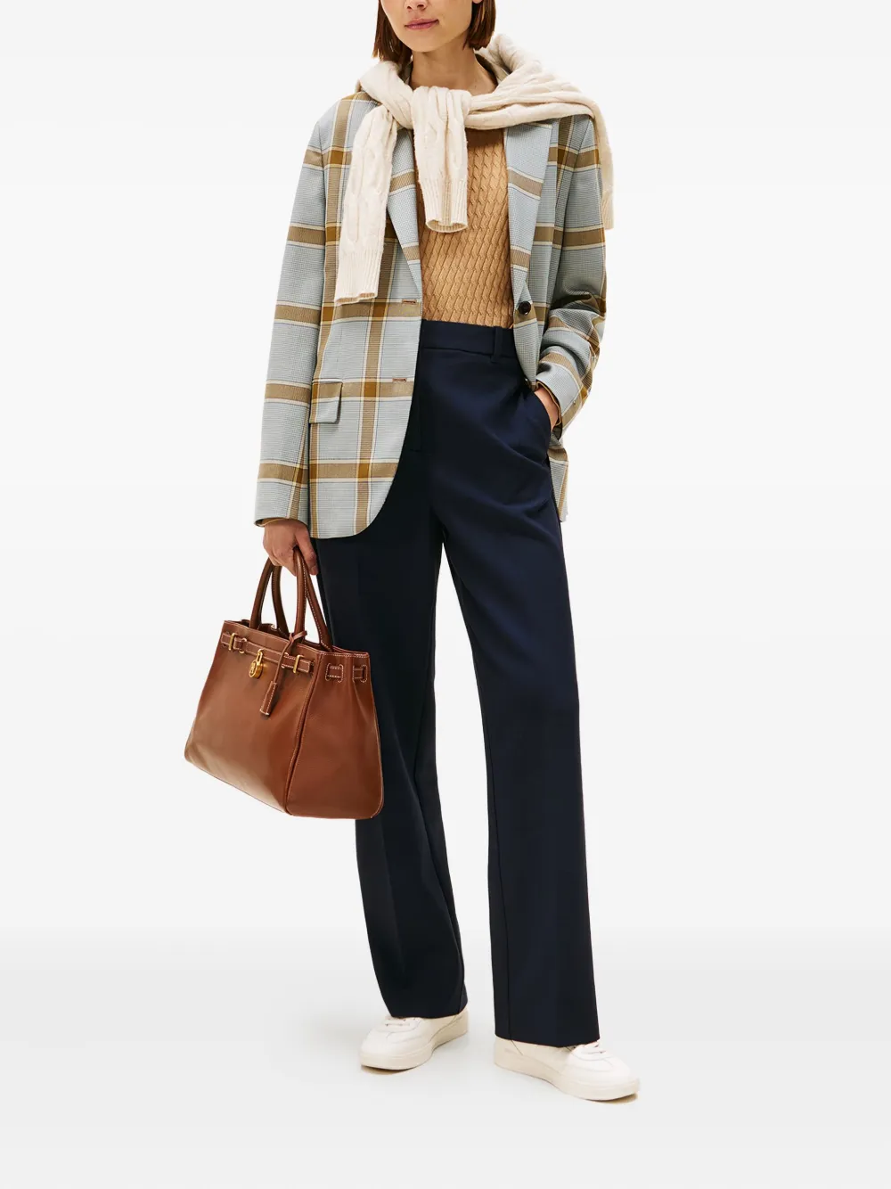 Tommy Hilfiger Broek met riemlussen - Blauw