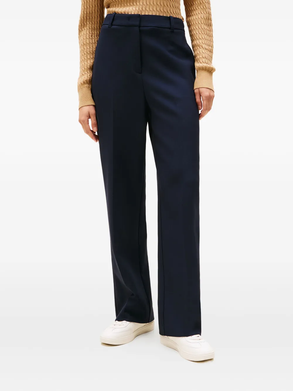 Tommy Hilfiger Belt-loops Trousers In Blue