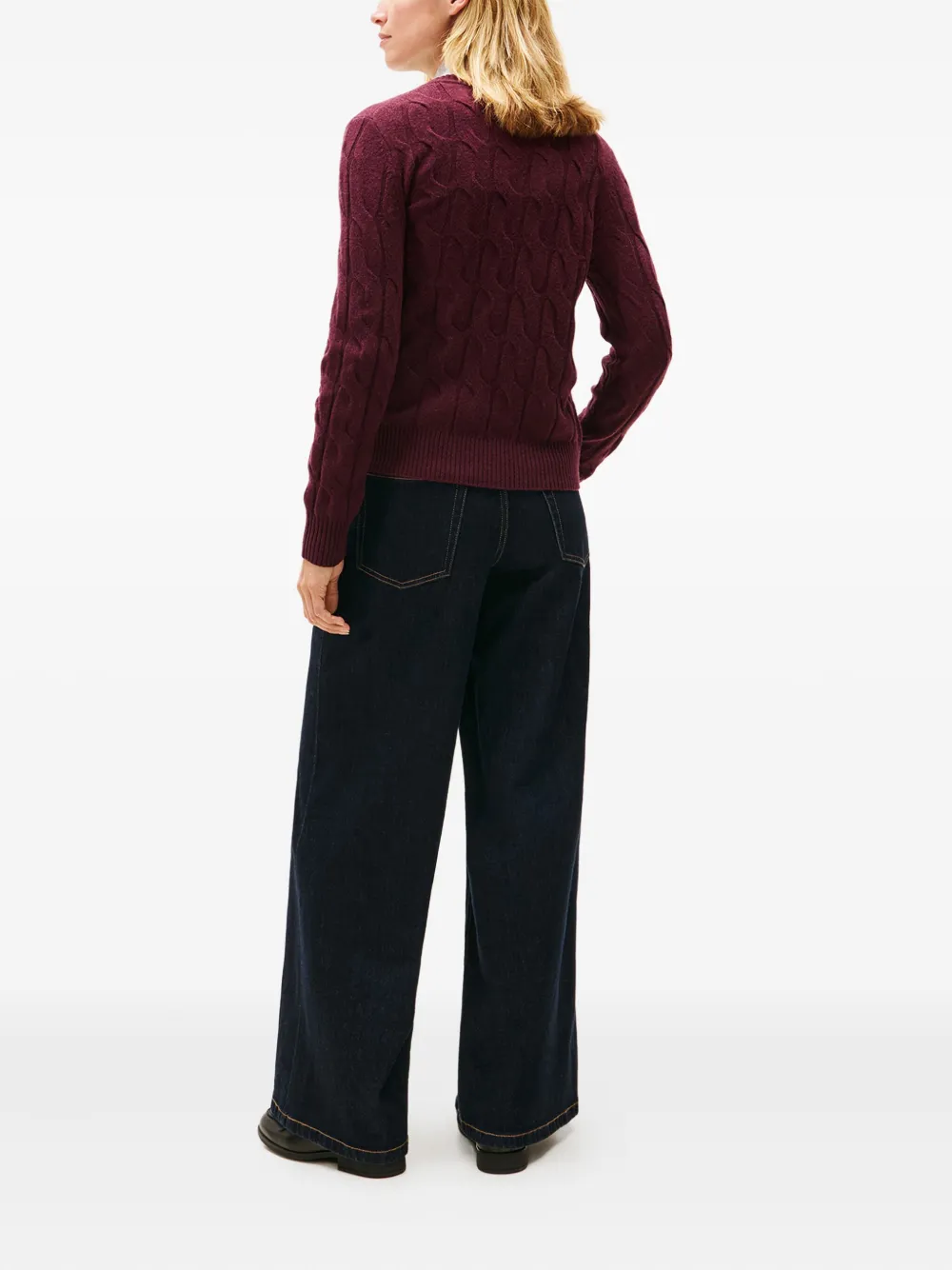 Tommy Hilfiger Kabelgebreide trui Rood