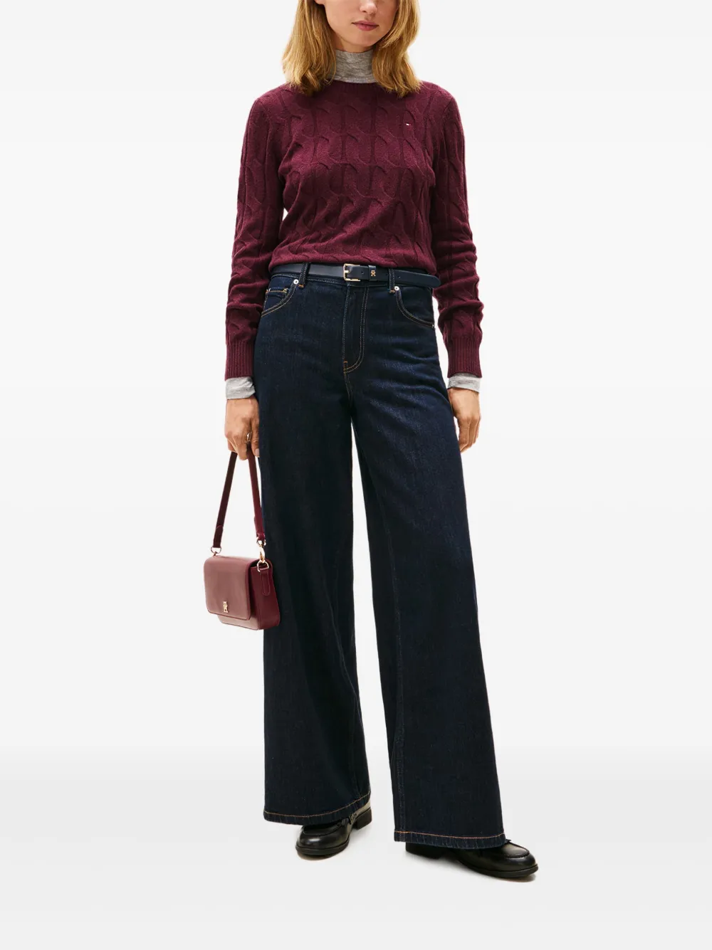 Tommy Hilfiger pull en maille torsadée | Pulls | Image 2